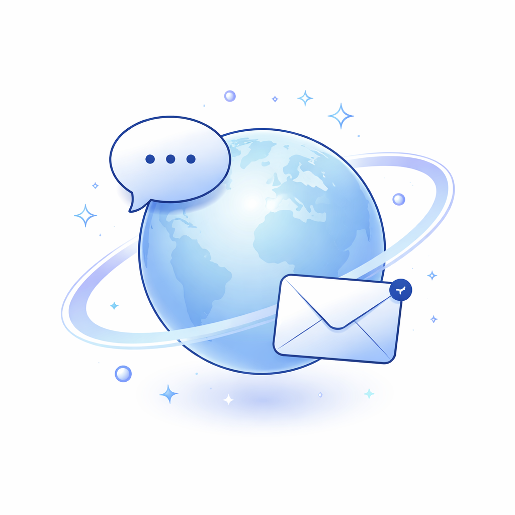 Contact illustration representing global communication